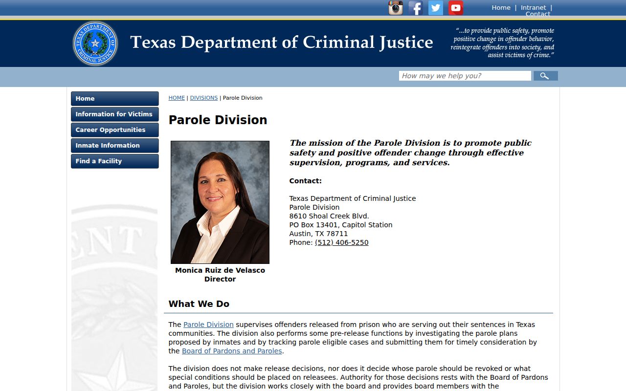 Leon County arrest history and TDCJ parole supervision
