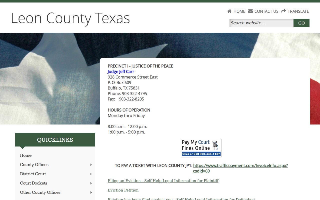 Centerville criminal records through Leon County justice courts