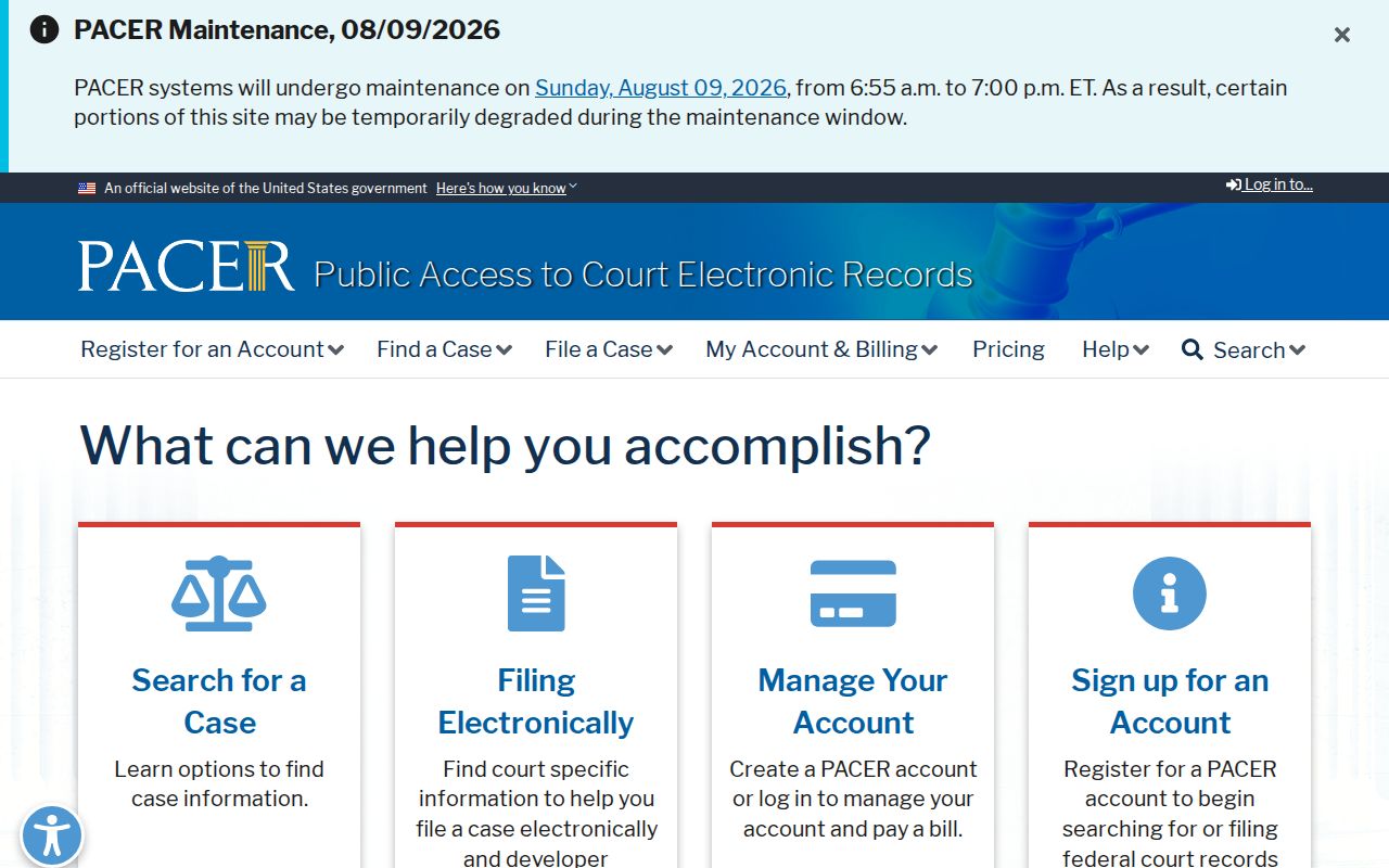 Federal criminal court case access for Leon County