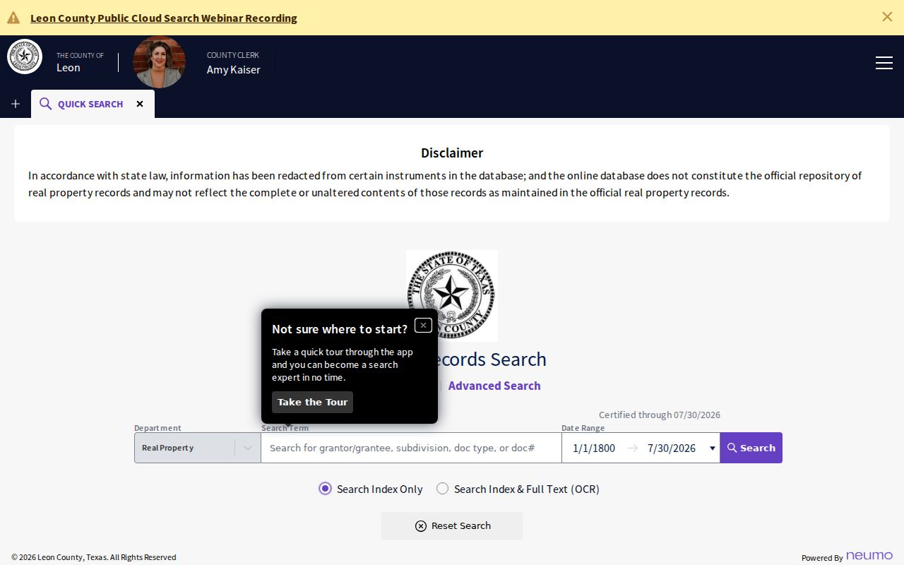 Leon County criminal records official records search portal